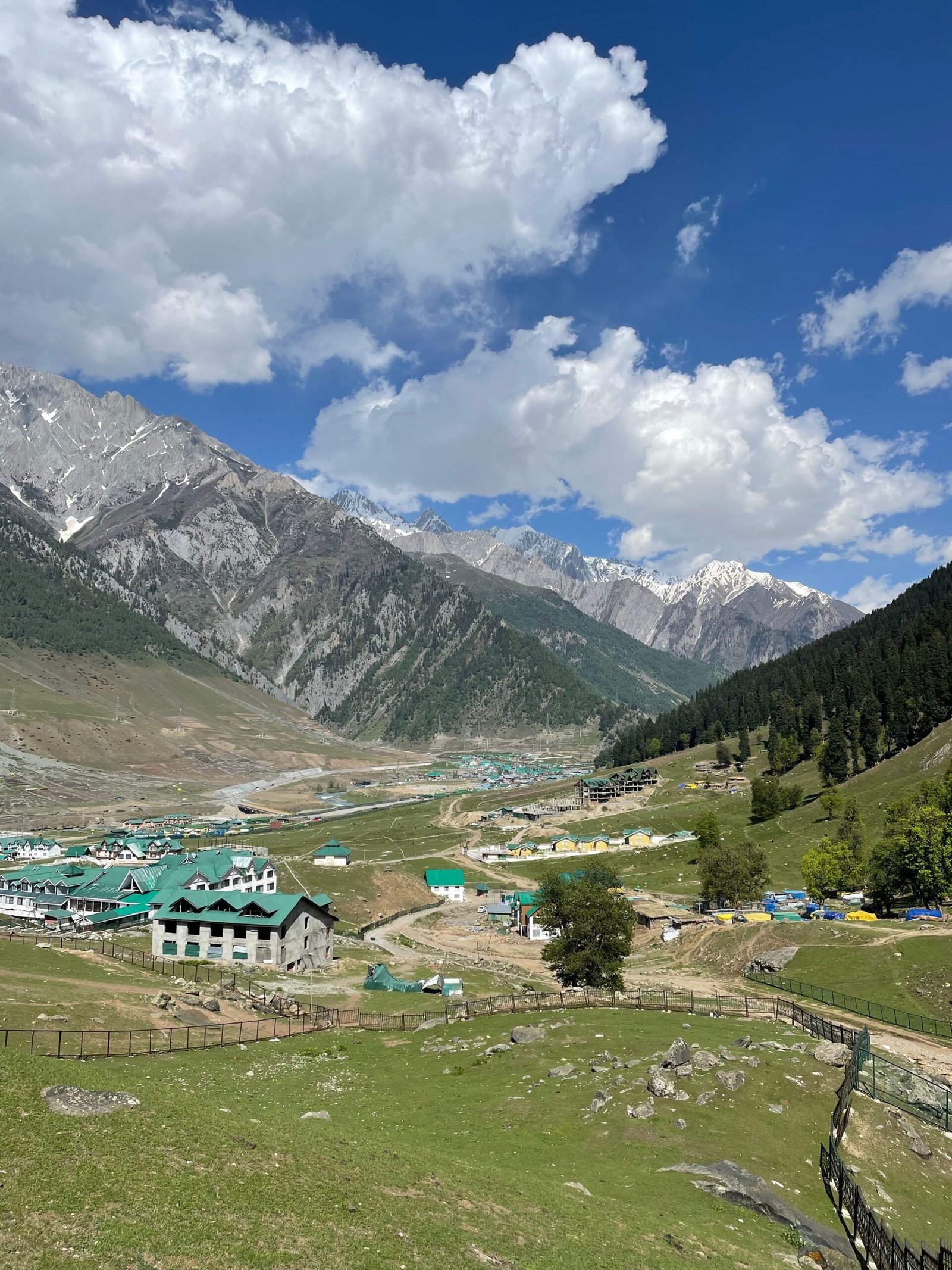 Sonamarg valley with mountains in Kashmir